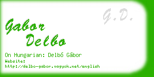 gabor delbo business card